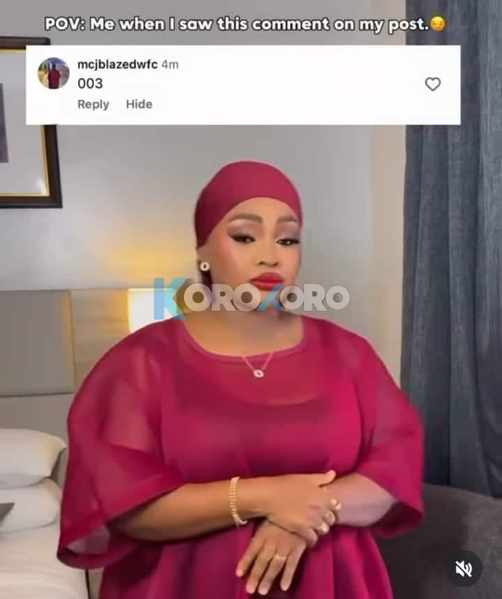Nollywood’s 003? Mercy Aigbe Responds to Fan Ranking Her Among the Big Girls