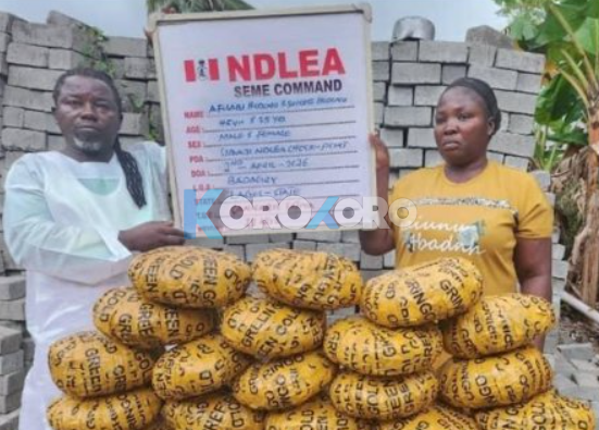 SHOCKING ARREST! Pastor and Wife Nabbed With 11kg of Drugs Hidden in SUV at Seme Border