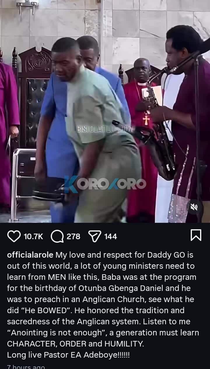 Woli Arole Praises Pastor Adeboye for Humility and Character Woli Arole Praises Pastor Adeboye for Humility and Character