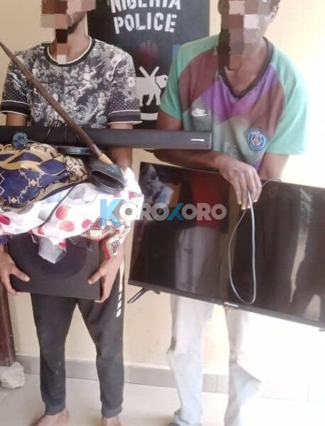 Police arrest two Bauchi varsity students for stealing TV, prayer mat